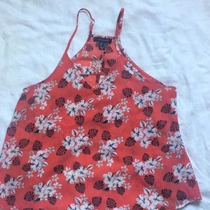 Orange with white and black top